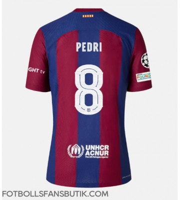 Barcelona Pedri Gonzalez #8 Replika Hemmatröja 2023-24 Kortärmad